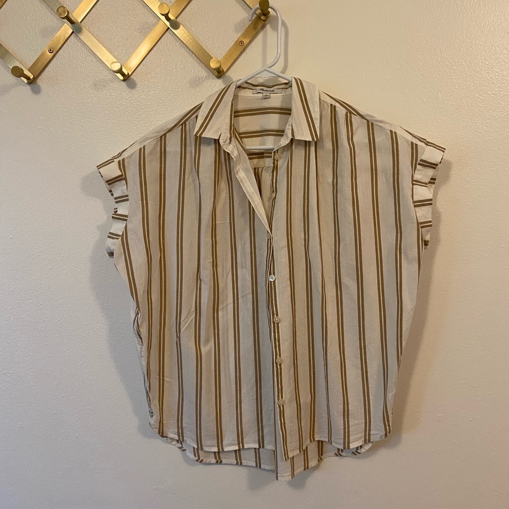 Madewell Central shirt in bronze stripe